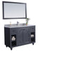 Laviva Odyssey 48" Maple Grey Bathroom Vanity with White Stripes Marble Countertop 313613-48G-WS