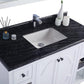Laviva Odyssey 48" White Bathroom Vanity with Black Wood Marble Countertop 313613-48W-BW