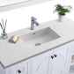Laviva Odyssey 48" White Bathroom Vanity with Matte White VIVA Stone Solid Surface Countertop 313613-48W-MW