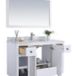 Laviva Odyssey 48" White Bathroom Vanity with Matte White VIVA Stone Solid Surface Countertop 313613-48W-MW