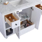 Laviva Odyssey 48" White Bathroom Vanity with Matte White VIVA Stone Solid Surface Countertop 313613-48W-MW