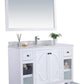 Laviva Odyssey 48" White Bathroom Vanity with Matte White VIVA Stone Solid Surface Countertop 313613-48W-MW