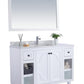 Laviva Odyssey 48" White Bathroom Vanity with White Carrara Marble Countertop 313613-48W-WC