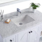 Laviva Odyssey 48" White Bathroom Vanity with White Carrara Marble Countertop 313613-48W-WC