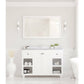Laviva Odyssey 48" White Bathroom Vanity with White Stripes Marble Countertop 313613-48W-WS