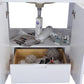 Laviva Odyssey 48" White Bathroom Vanity with White Stripes Marble Countertop 313613-48W-WS