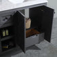 Laviva Odyssey 60" Maple Grey Double Sink Bathroom Vanity with White Carrara Marble Countertop 313613-60G-WC