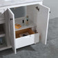 Laviva Odyssey 60" White Double Sink Bathroom Vanity with Black Wood Marble Countertop 313613-60W-BW
