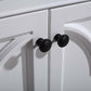 Laviva Odyssey 60" White Double Sink Bathroom Vanity with Black Wood Marble Countertop 313613-60W-BW