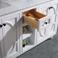 Laviva Odyssey 60" White Double Sink Bathroom Vanity with Matte White VIVA Stone Solid Surface Countertop 313613-60W-MW
