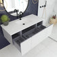 Laviva Vitri 48" Cloud White Bathroom Vanity with VIVA Stone Matte White Solid Surface Countertop 313VTR-48CW-MW