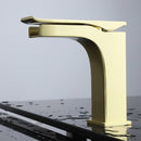 Lexora Balzani Brass Single Hole Waterfall Bathroom Faucet - Brushed Brass LFS1011BS