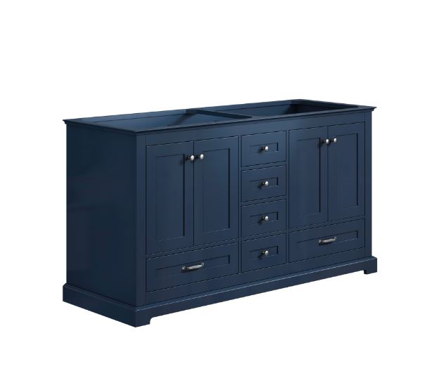Lexora Dukes 60" Navy Blue Vanity Cabinet Only LD342260DE00000