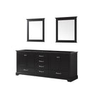 Lexora Dukes 80" Espresso Double Vanity, no Top and 30" Mirrors LD342280DG00M30