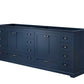 Lexora Dukes 84" Navy Blue Vanity Cabinet Only LD342284DE00000