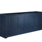 Lexora Dukes 84" Navy Blue Vanity Cabinet Only LD342284DE00000