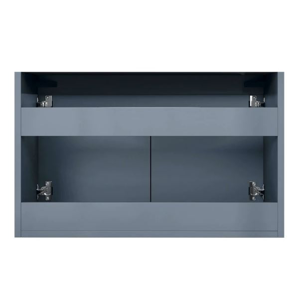 Lexora Geneva 30" Dark Grey Single Vanity, no Top and 30" LED Mirror LG192230DB00LM30