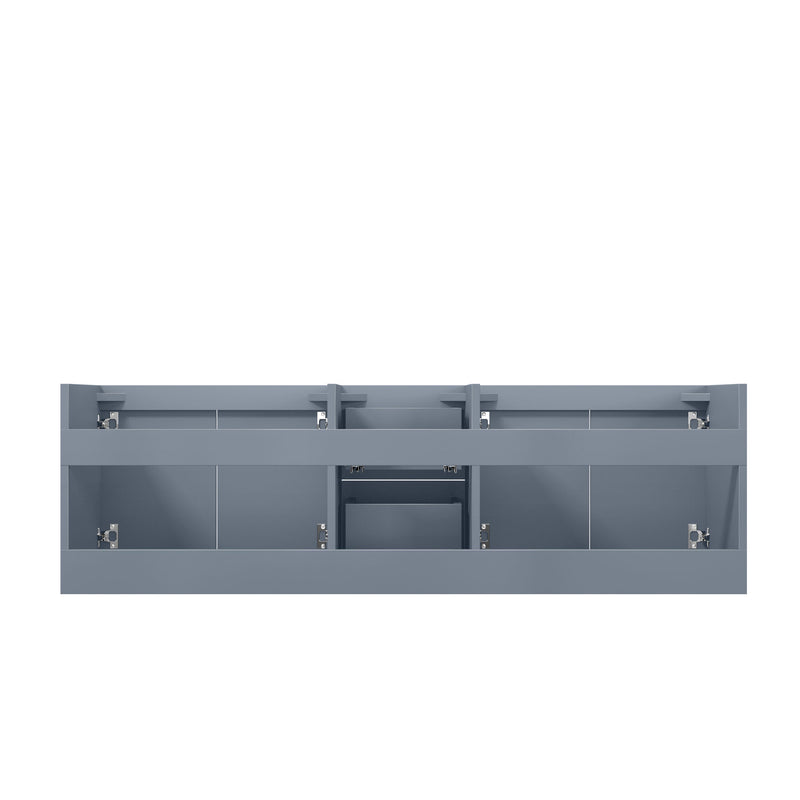 Lexora Geneva 60" Dark Grey Double Vanity, White Carrara Marble Top, White Square Sinks and 60" LED Mirror LG192260DBDSLM60