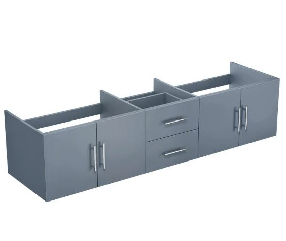 Lexora Geneva 80" Dark Grey Vanity Cabinet Only LG192280DB00000