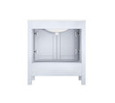 Lexora Jacques 30" White Single Vanity, White Carrara Marble Top, White Square Sink and no Mirror LJ342230SADS000