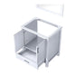 Lexora Jacques 30" White Single Vanity White, no Top and 28" Mirror LJ342230SA00M28