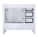 Lexora Jacques 36" White Vanity Cabinet Only - Right Version LJ342236SA00000-R