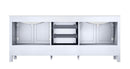 Lexora Jacques 80" White Double Vanity, White Carrara Marble Top, White Square Sinks and no Mirror LJ342280DADS000