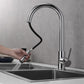 Lexora Olivi Brass Kitchen Faucet w/ Pull Out Sprayer - Chrome LKFS8011CH