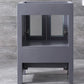 Lexora Volez 24" Dark Grey Single Vanity, Integrated Top, White Integrated Square Sink and no Mirror LV341824SBES000
