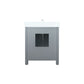 Lexora Ziva 30" Dark Grey Single Vanity, Cultured Marble Top, White Square Sink and no Mirror LZV352230SBJS000