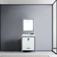 Lexora Ziva 30" White Single Vanity, Cultured Marble Top, White Square Sink and 28" Mirror LZV352230SAJSM28