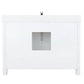 Lexora Ziva 48" White Single Vanity, Cultured Marble Top, White Square Sink and no Mirror LZV352248SAJS000