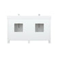 Lexora Ziva 60" White Double Vanity, Cultured Marble Top, White Square Sink and no Mirror LZV352260SAJS000