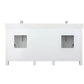 Lexora Ziva 72" White Double Vanity, Cultured Marble Top, White Square Sink and no Mirror LZV352272SAJS000
