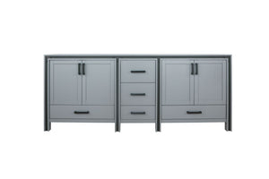 Lexora Ziva 84" Dark Grey Vanity Cabinet Only LZV352284SB00000