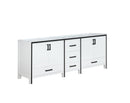 Lexora Ziva 84" White Vanity Cabinet Only LZV352284SA00000