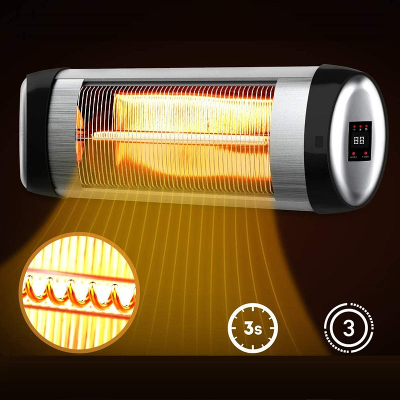 Premium Wall Mount Electric Infrared Patio Heater LED - Morealis