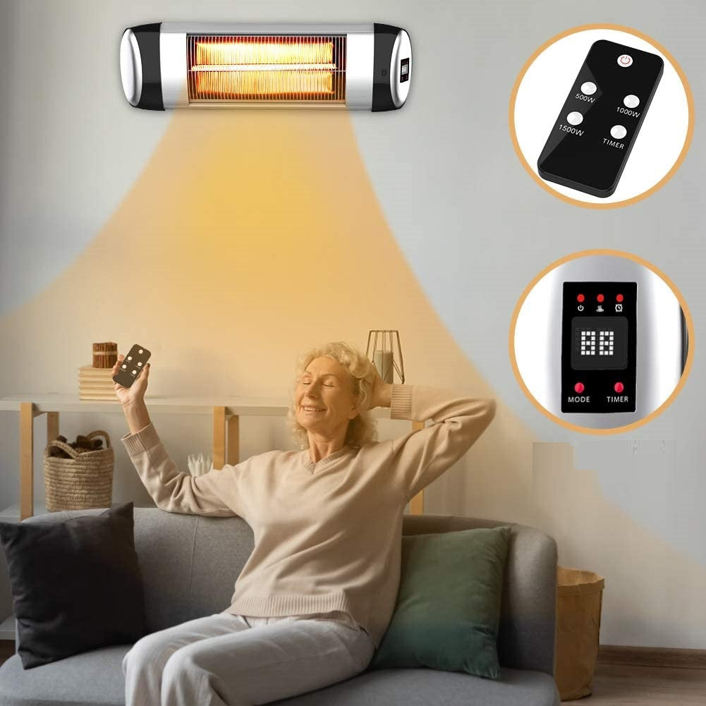 Premium Wall Mount Electric Infrared Patio Heater LED - Morealis