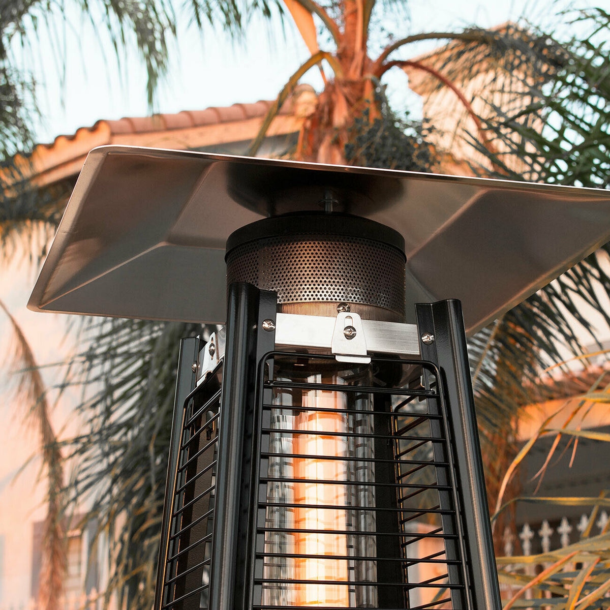 Radiance Outdoor Propane Patio Heater Gas Fire Pit Tube Lamp - Morealis