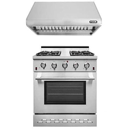 NXR 30" Propane Gas Range & RH3001 Under Cabinet Hood Bundle, Stainless Steel SC3055LPRHBD