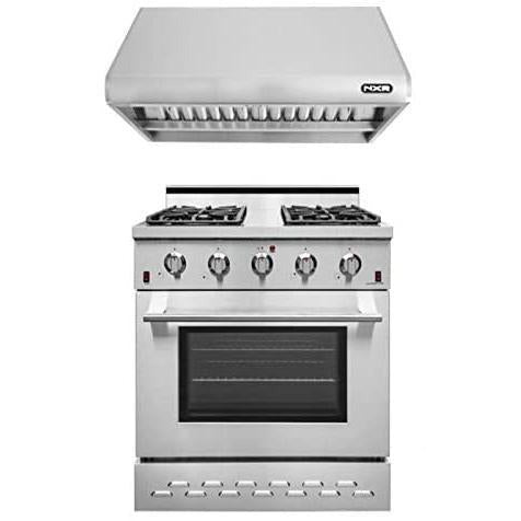 NXR 30" Propane Gas Range & RH3001 Under Cabinet Hood Bundle, Stainless Steel SC3055LPRHBD