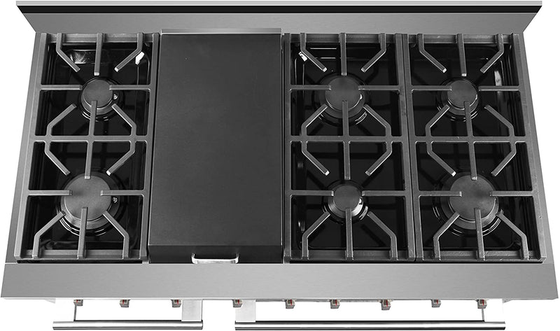 NXR 48 in. Propane Gas Range and Under Cabinet Range Hood Package, SC4811LPEHBD