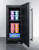 Summit 15" Frost-Free Built-In All-Freezer in Stainless Steel