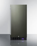 Summit 15" Frost-Free Built-In All-Freezer with Black Stainless Steel Door