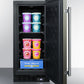 Summit 15" Frost-Free Built-In All-Freezer with Black Stainless Steel Door