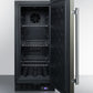 Summit 15" Frost-Free Built-In All-Freezer with Black Stainless Steel Door