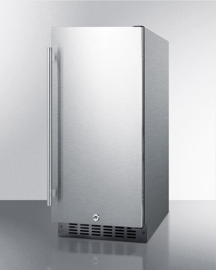 Summit 15" Wide Built-In All-Refrigerator Angle