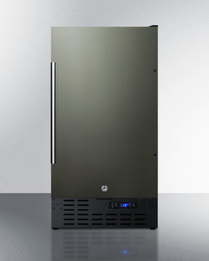 Summit 18" Frost-Free Built-In All-Freezer with Black Stainless Steel Door ADA Compliant 