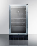 Summit 18" Wide Built-In Beverage Center with Black Cabinet ADA Compliant