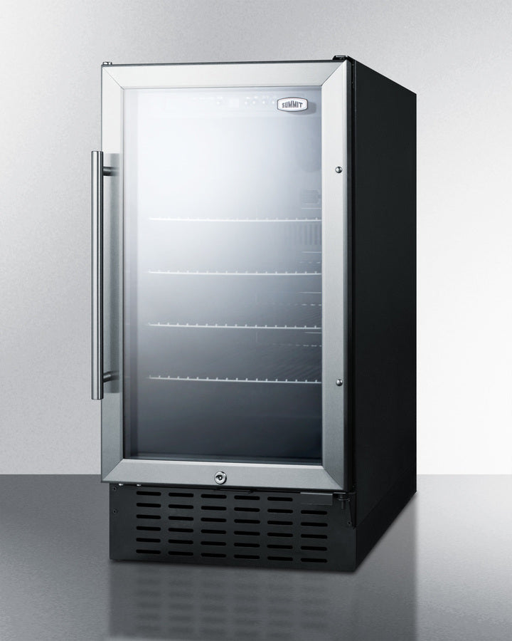 Summit 18" Wide Built-In Beverage Center with Black Cabinet ADA Compliant